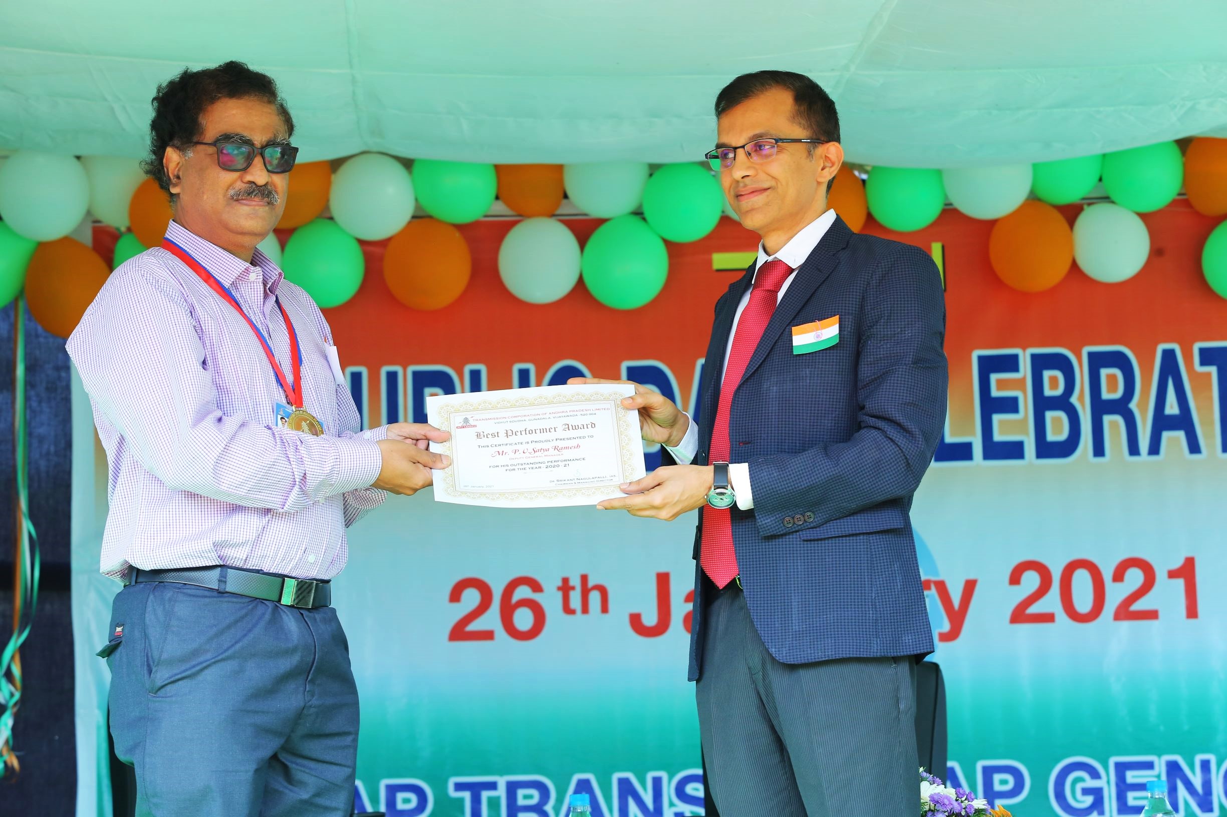 Best performance Award P.V.Satya Ramesh DGM.JPG